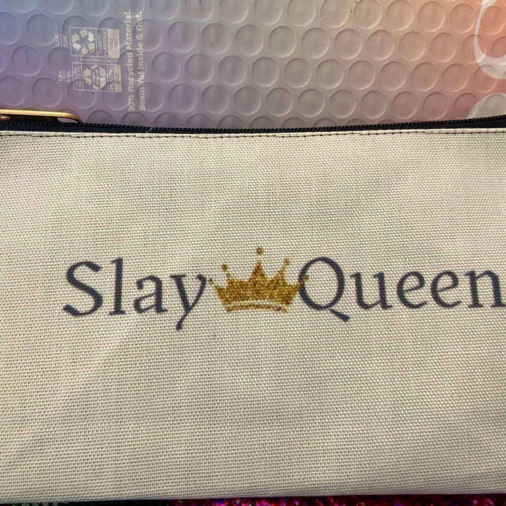 Slay Queen makeup pouch bag